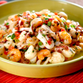 Ensalada de marisco en Sant Andreu de la Barca